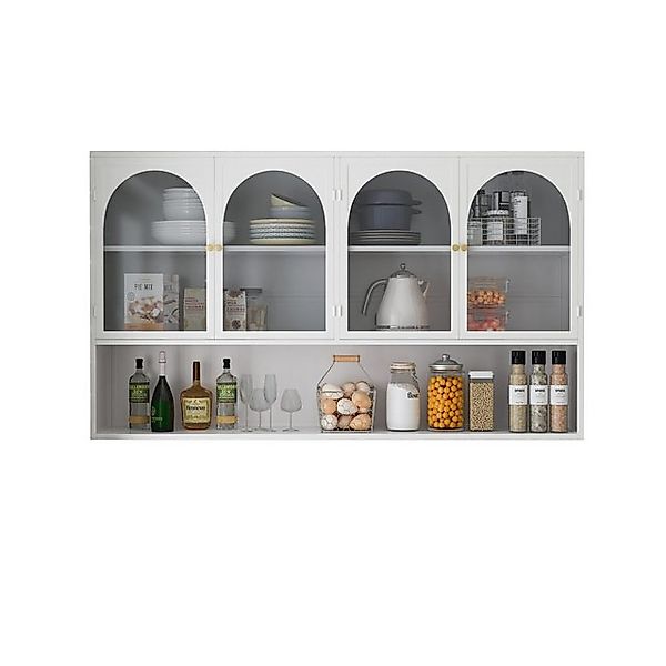MODFU Wandhängeschrank Hängeschrank Wandhängeschrank,Four-door,Glass Wall C günstig online kaufen