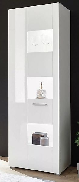 Furn.Design Standvitrine Crucero (Vitrinenschrank in weiß, 58 x 170 cm) Hoc günstig online kaufen