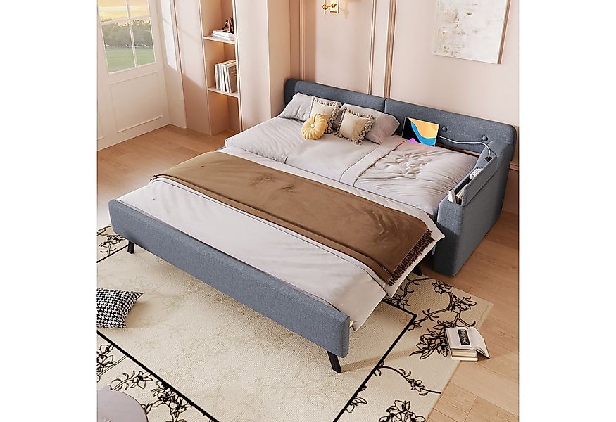 Flieks Polsterbett, Daybett Schlafsofa 90x200cm mit Ausziehbett 90x190cm un günstig online kaufen