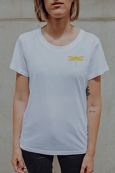 Goldene Libelle Frauen Shirt White Aus Biobaumwolle Made In Portugal / Ilp7 günstig online kaufen