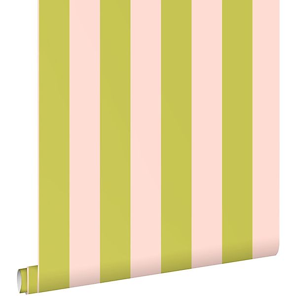 ESTAhome Tapete Streifen Rosa und Grün 50 x 900 cm günstig online kaufen