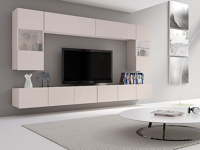 MIRJAN24 Wohnwand Calabrini I, (6er-Set, 2x TV-Lowboard, 2x Wandregal, 2x H günstig online kaufen