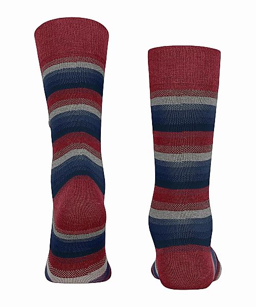 Burlington Devon Herren Socken, 40-46, Rot, Streifen, Baumwolle (Bio), 2105 günstig online kaufen