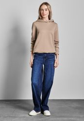 STREET ONE Hoodie mit elastischem Materialmix günstig online kaufen