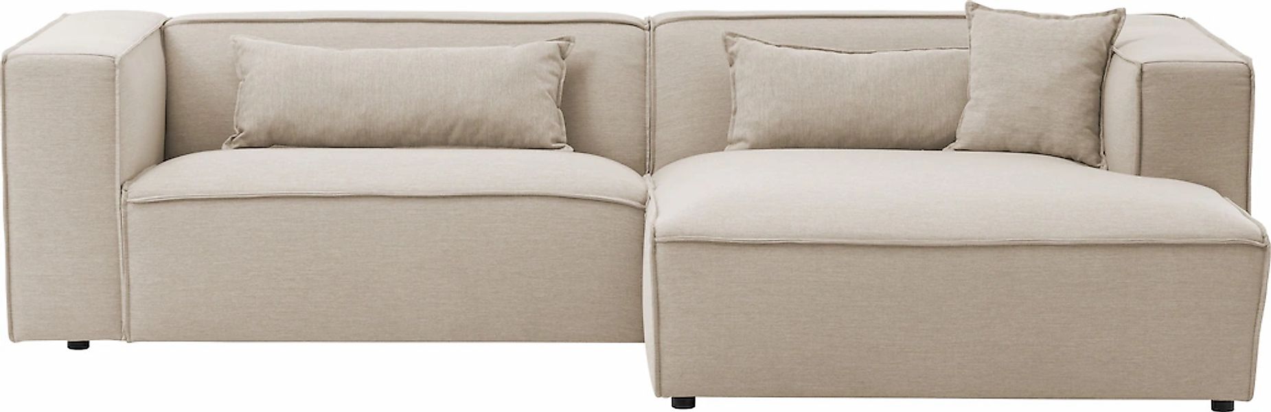 LeGer Home by Lena Gercke Ecksofa "PIARA mit Kedernaht, Cord, Leinenoptik o günstig online kaufen