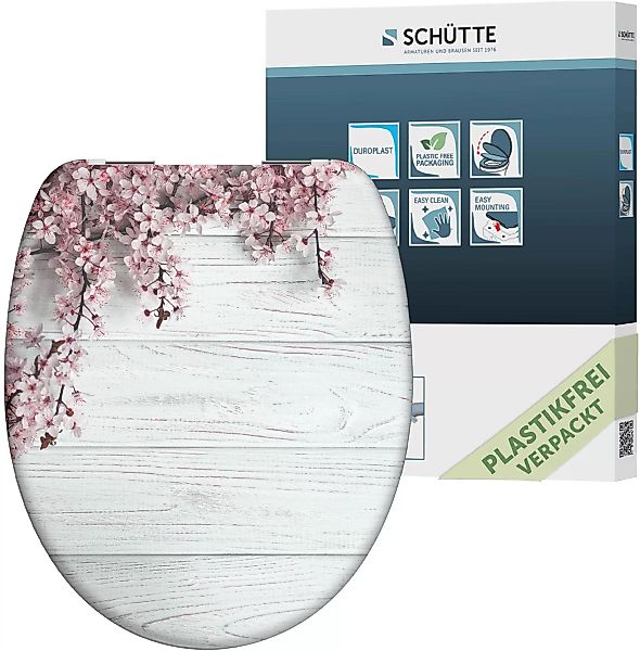 Schütte WC-Sitz "Flowers&Wood", Duroplast, Absenkautomatik, Motivdruck günstig online kaufen