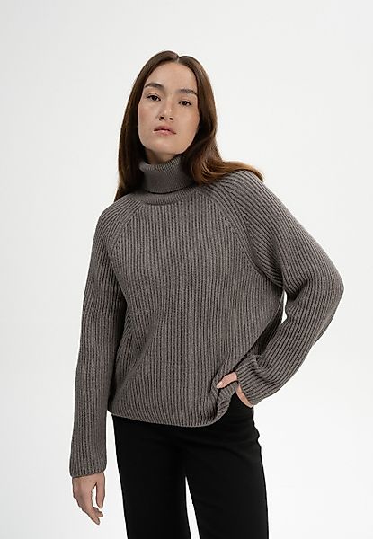 MELA Strickpullover Rippstrick Rollkragenpullover Style CHIRHA günstig online kaufen