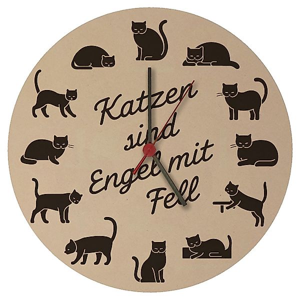 speecheese Wanduhr Katzen sind Engel mit günstig online kaufen