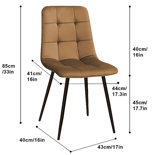 Simloveve Küchenstuhl 2er/4er Set Esszimmerstühle Polsterstuhl günstig online kaufen