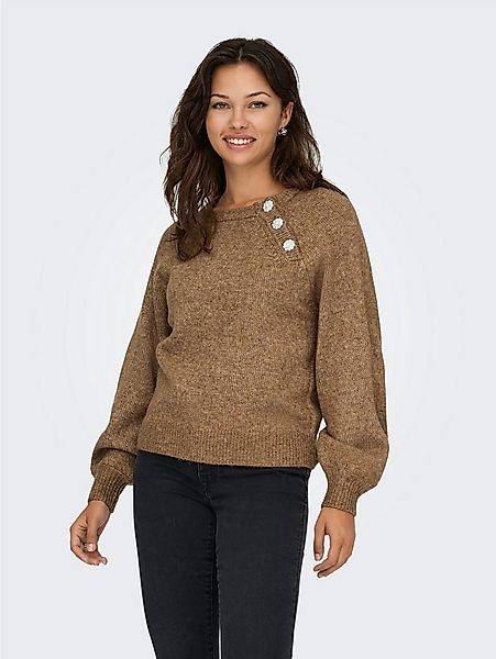 ONLY Strickpullover ONLLAUREN LIFE LS O-NECK BUTTON KNT günstig online kaufen