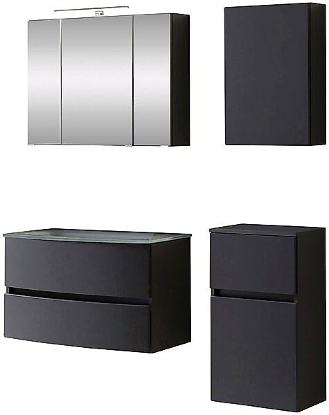 welltime Badezimmer-Set »Kaunas«, (Set, 4 St.), Breite 120 cm, Soft Close F günstig online kaufen