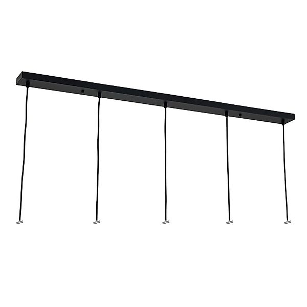 Orion Lightstyle Deckenbaldachin Lampe 5 Auslässe 120 cm x 8 cm Schwarz günstig online kaufen