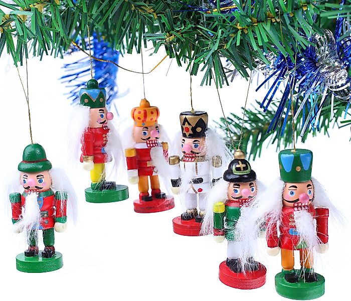 BRUBAKER Christbaumschmuck Nussknacker Baumanhänger Set (6-tlg), Nussknacke günstig online kaufen