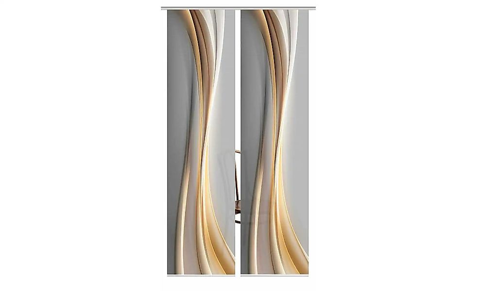 HOME in green Schiebegardine ELANIA (2 St), Paneelwagen, halbtransparent, S günstig online kaufen