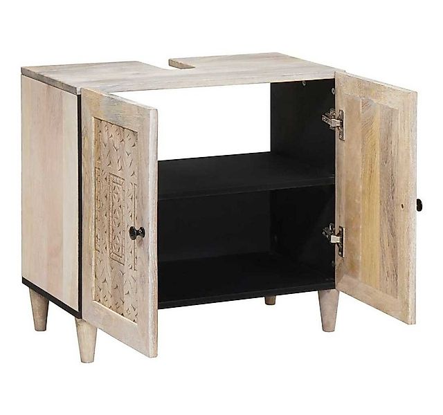 vidaXL Badezimmer-Set Badezimmerschrank Wandmontiert mit Tür Weiß 62 x 33 x günstig online kaufen