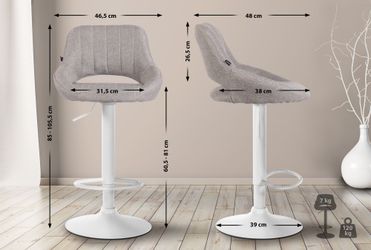 Barhocker Milet Stoff Schwarz Schwarz günstig online kaufen