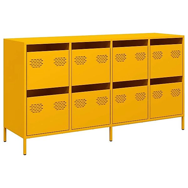 vidaXL Sideboard Senfgelb 135x39x73,5 cm Kaltgewalzter Stahl 3307170 günstig online kaufen