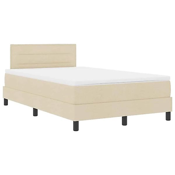 vidaXL Boxspringbett mit Matratze Creme 120 x 190 cm Stoff 3342119 günstig online kaufen