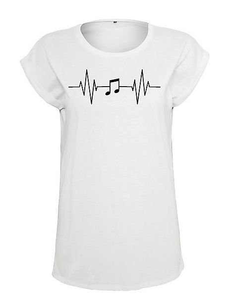 Youth Designz Print-Shirt "Heartbeat Music" Damen T-Shirt als Statement Ges günstig online kaufen