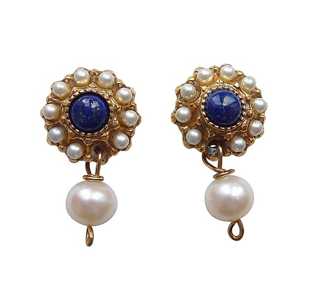 Mugello Paar Ohrstecker Strozzi Lapislazuli Süßwasserperlen klassisch altmo günstig online kaufen