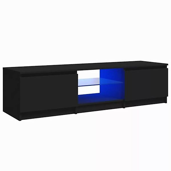 vidaXL TV-Schrank TV-Schrank mit LED Leuchten Schwarz 140x40x35,5 cm Lowboa günstig online kaufen