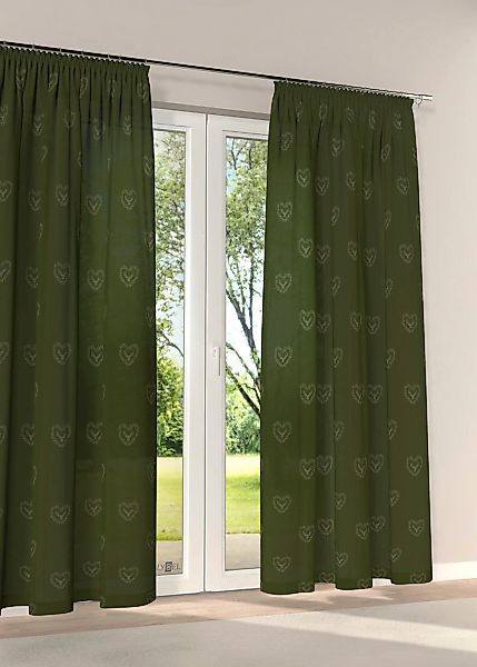 Stickereien Plauen Vorhang "Hirsch" Kräuselband 1 Stk. tlg. günstig online kaufen