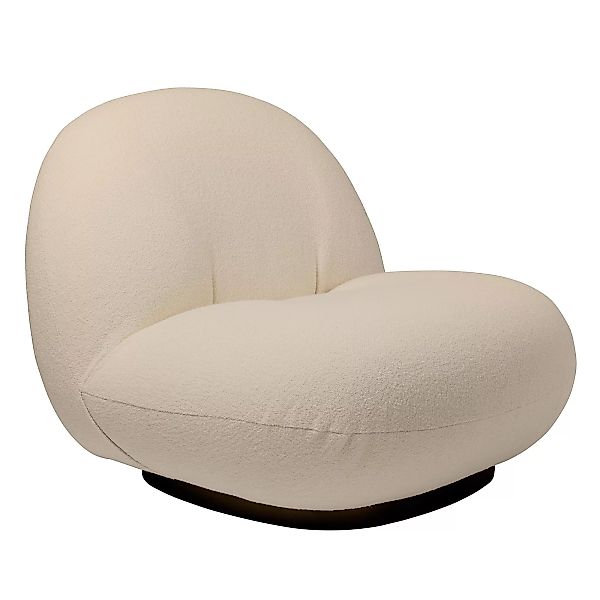 Gubi - Pacha Lounge Chair Gestell schwarz - elfenbein/Stoff GUBI Harp 024/B günstig online kaufen
