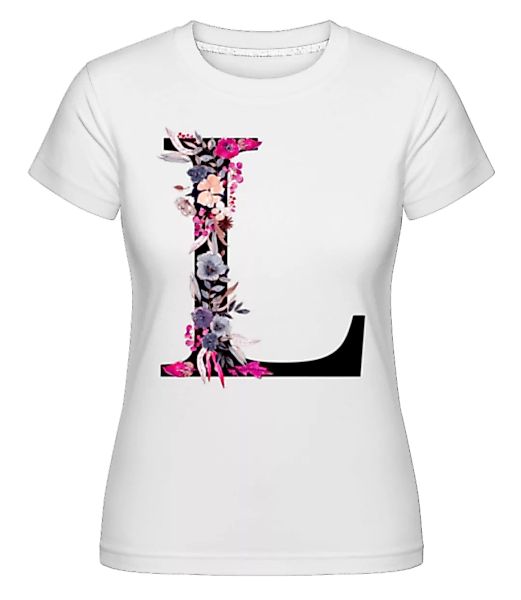 Blumen Initiale L · Shirtinator Frauen T-Shirt günstig online kaufen