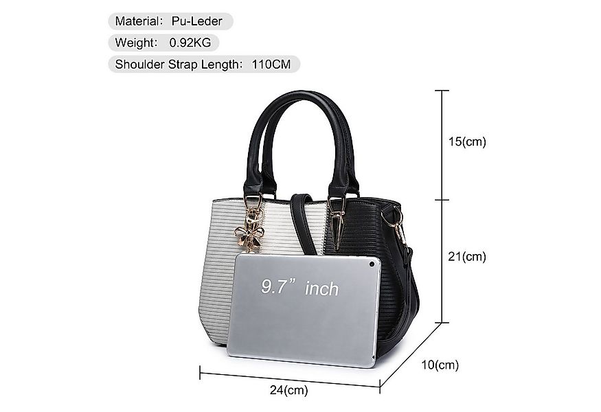 Miss Lulu Henkeltasche Handtasche Damen Mittelgroß Tasche Multicolor Elegan günstig online kaufen