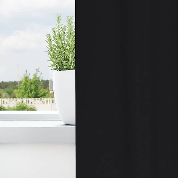 vidaXL Vorhang Verdunkelungs-Vorhänge mit Ringen Schwarz günstig online kaufen