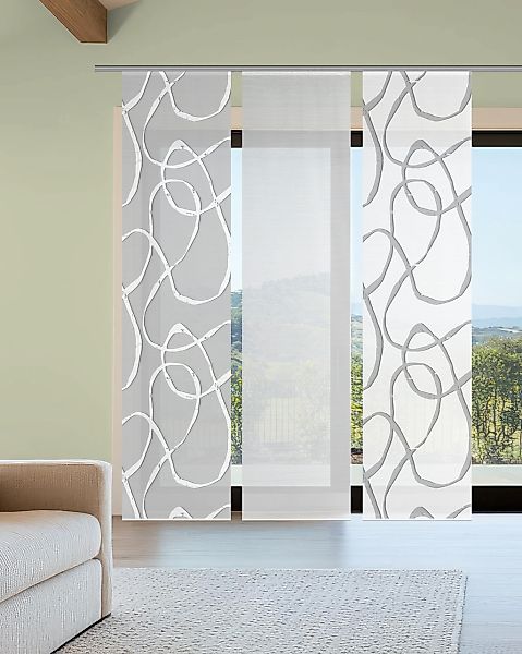 Vision S Schiebegardine "OPHELIA KOMBI" Paneelwagen 3 Stk. tlg. Schiebevorh günstig online kaufen