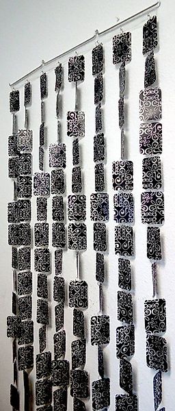 Morel SAS Türvorhang Türvorhang Kunststoff ARABESQUES NOIR Maße 90x200cm günstig online kaufen