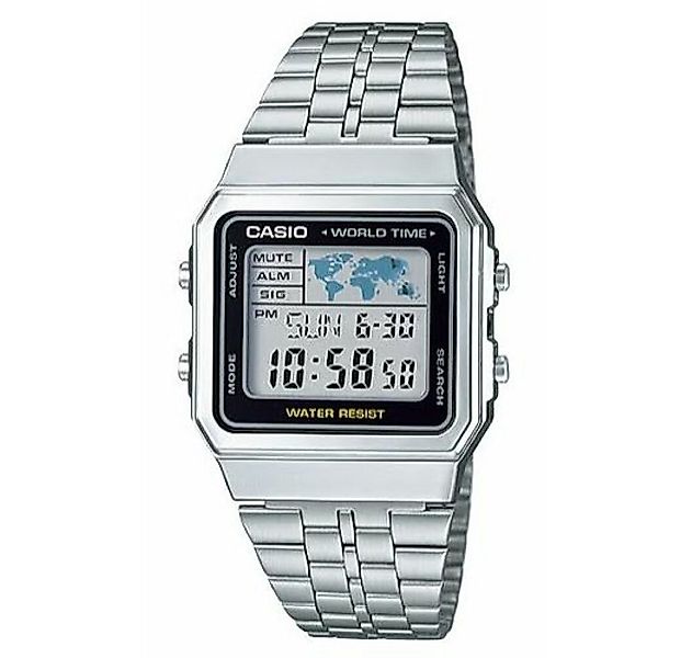 CASIO Luxusuhr Unisex Digital mit Edelstahl Armbanduhr A500WA1D günstig online kaufen