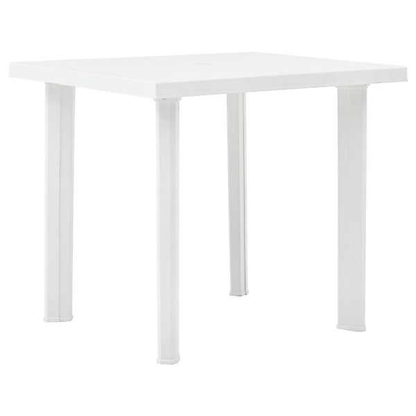 vidaXL Gartentisch Weiß 80x75x72 cm Kunststoff 48802 günstig online kaufen