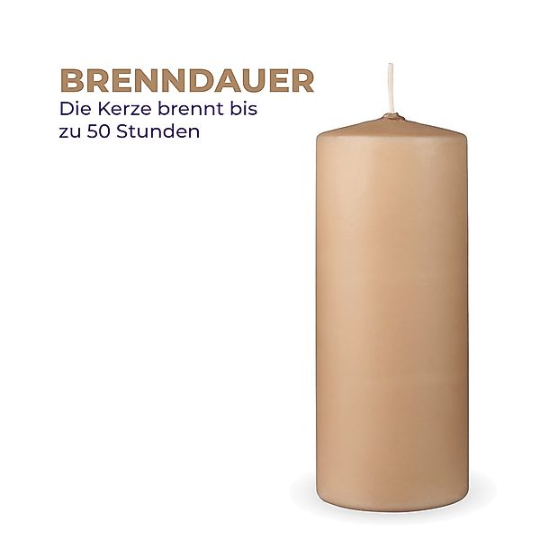HS Candle Stumpenkerze Säulenkerze Ø7cm (8-tlg), günstig online kaufen