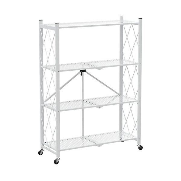 BERLINLODGE KLAP Klappbares Regal Auf Rollen HxBxT 127 x 72 x 34 cm 4 Ebene günstig online kaufen