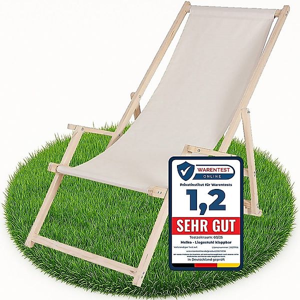 Melko Gartenstuhl Strandliege Liegestuhl Gartenliege Holz günstig online kaufen