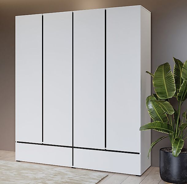 OTTO home Kleiderschrank Cross, moderner griffloser Kleiderschrank Wäschesc günstig online kaufen