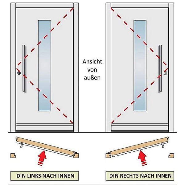 Kunststoff-Haustür 100 cm x 200 cm K017 Anschlag Rechts Anthrazit/Weiß günstig online kaufen