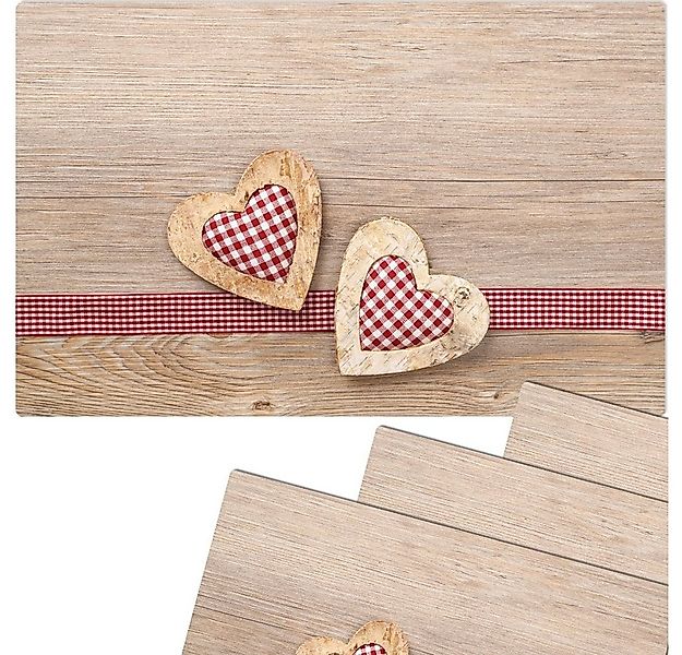 matches21 HOME & HOBBY Platzset Abwaschbare Tischsets 4er Set Landhaus-Stil günstig online kaufen