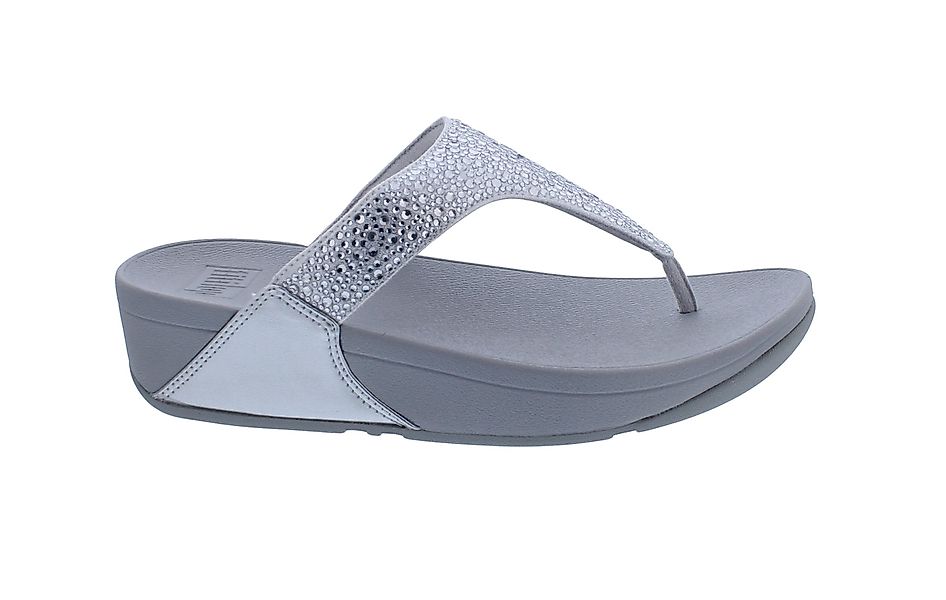 Fitflop LULU CRYSTAL-MIX TOE-POST Zehentrenner Silver günstig online kaufen