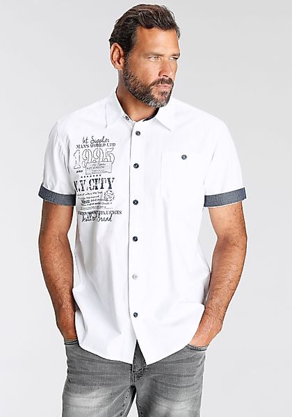 Man's World Kurzarmhemd mit Print günstig online kaufen