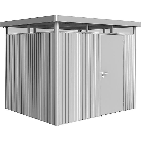 Biohort Metall-Gerätehaus HighLine Silber-Metallic 5,6 m² Einzeltür günstig online kaufen