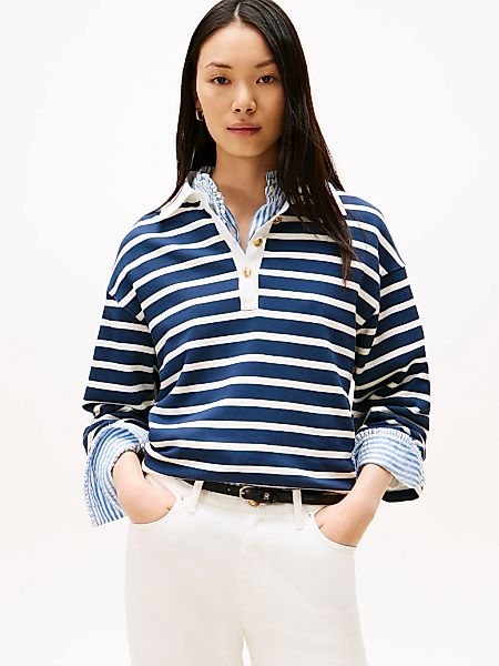 Tommy Hilfiger Sweatshirt "GOLD BUTTON RUGBY TERRY SWTSHRT" günstig online kaufen
