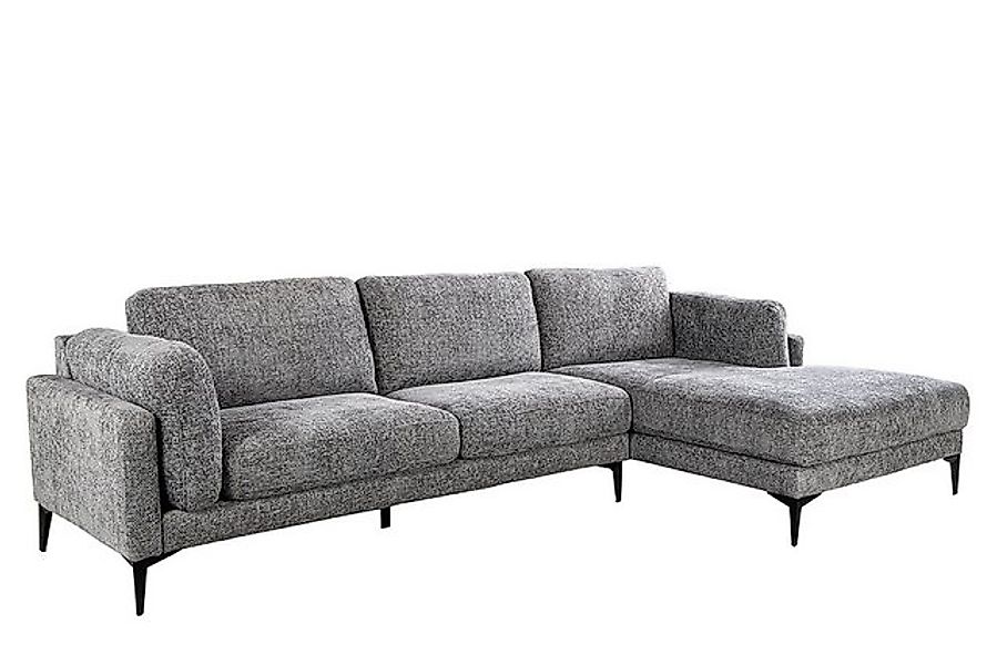 riess-ambiente Ecksofa MANHATTAN 295cm grau · Eckcouch mit Chenille-Bezug & günstig online kaufen