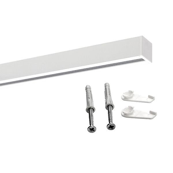 Deco-Raum Gardinenschiene nach Maß 1-Lauf Square Weiß 120cm günstig online kaufen