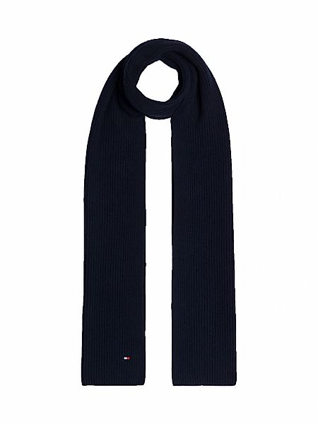 Tommy Hilfiger Strickschal "TH FLAG PIMA COTTON CASH SCARF", mit Logosticke günstig online kaufen