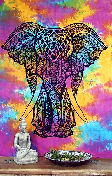 Guru-Shop Tagesdecke Boho-Style Wandbehang, indische Tagesdecke günstig online kaufen