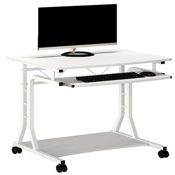 SixBros. Schreibtisch Computerschreibtisch Weiß - CT-3791AM/8417 günstig online kaufen