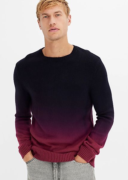 bonprix Strickpullover aus Polyacryl, Regular Fit, normale Länge, mehrfarbi günstig online kaufen